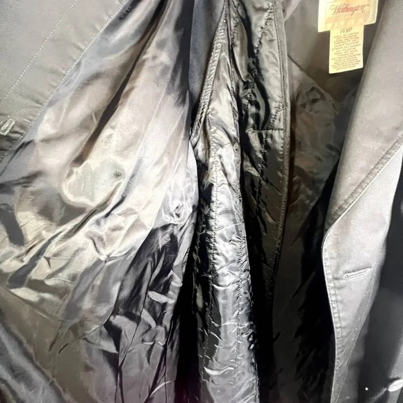 Worthington Woman‎ Black Trench Coat Removable Liner Plus Size 14WP - Picture 10 of 13